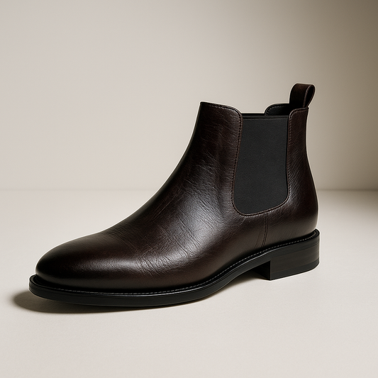 Black Leather Chelsea Boot