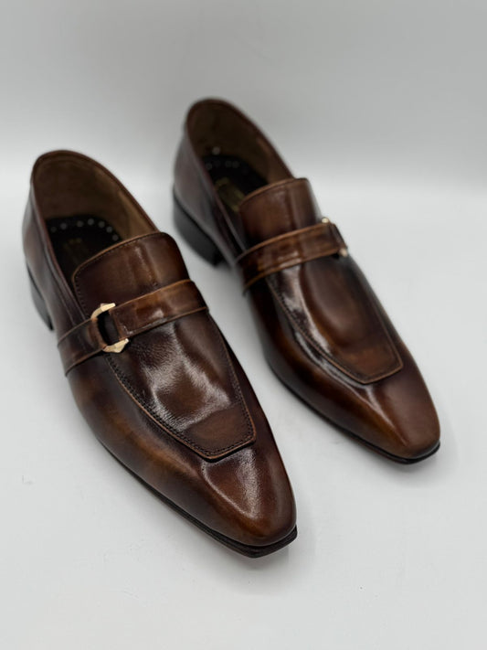 italian toe with brown premium leather3