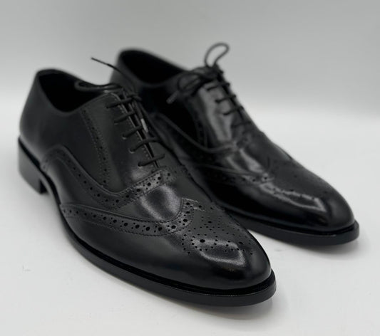 Handcrafted Black Textured Leather Oxford Shoes – Turkish Boots