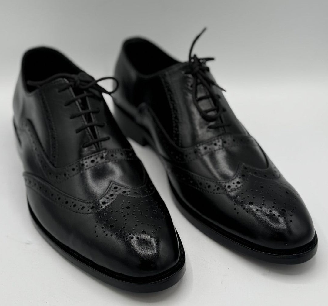 Handcrafted Black Textured Leather Oxford Shoes – Turkish Boots
