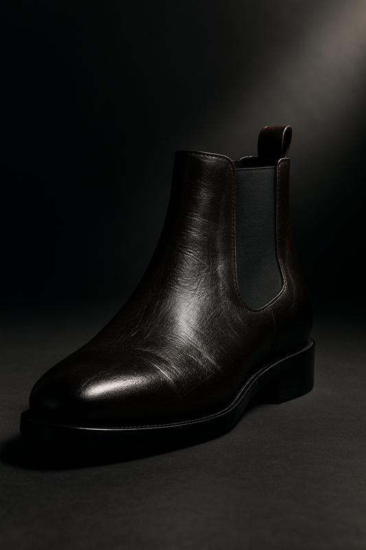 Black Leather Chelsea Boot
