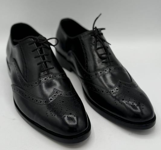 Handcrafted Black Textured Leather Oxford Shoes – Turkish Boots