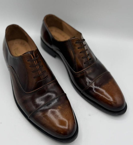 Handcrafted 2T BrownTextured Leather Oxford Shoes – Turkish Boots